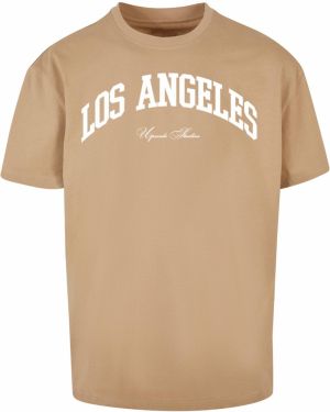 L.A. College Oversize Union T-Shirt Beige
