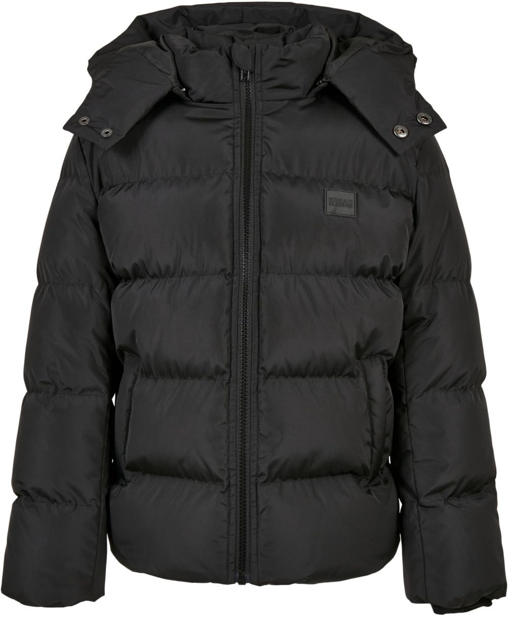 Boys' Puffer Hooded Jacket Black