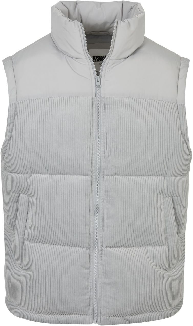 Corded vest made of light asphalt