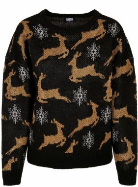 Women's Oversized Christmas Sweater Black/Gold