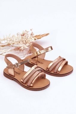 Children's sandals with straps Rose gold Isla