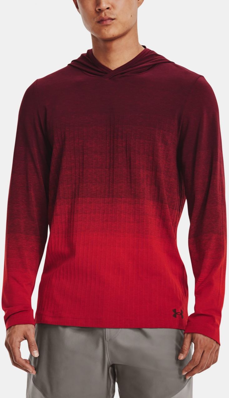 Červená pánska športová mikina s kapucňou Under Armour Seamless
