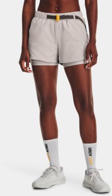 Svetlosivé dámske športové kraťasy Under Armour Terrain