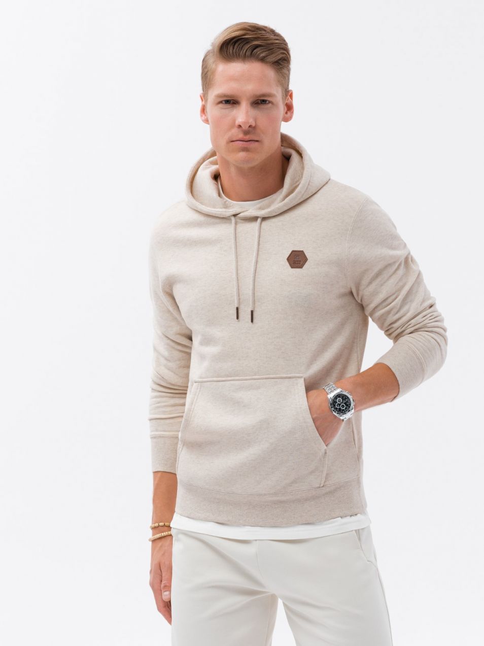 Ombre Men's kangaroo hoodie - cream