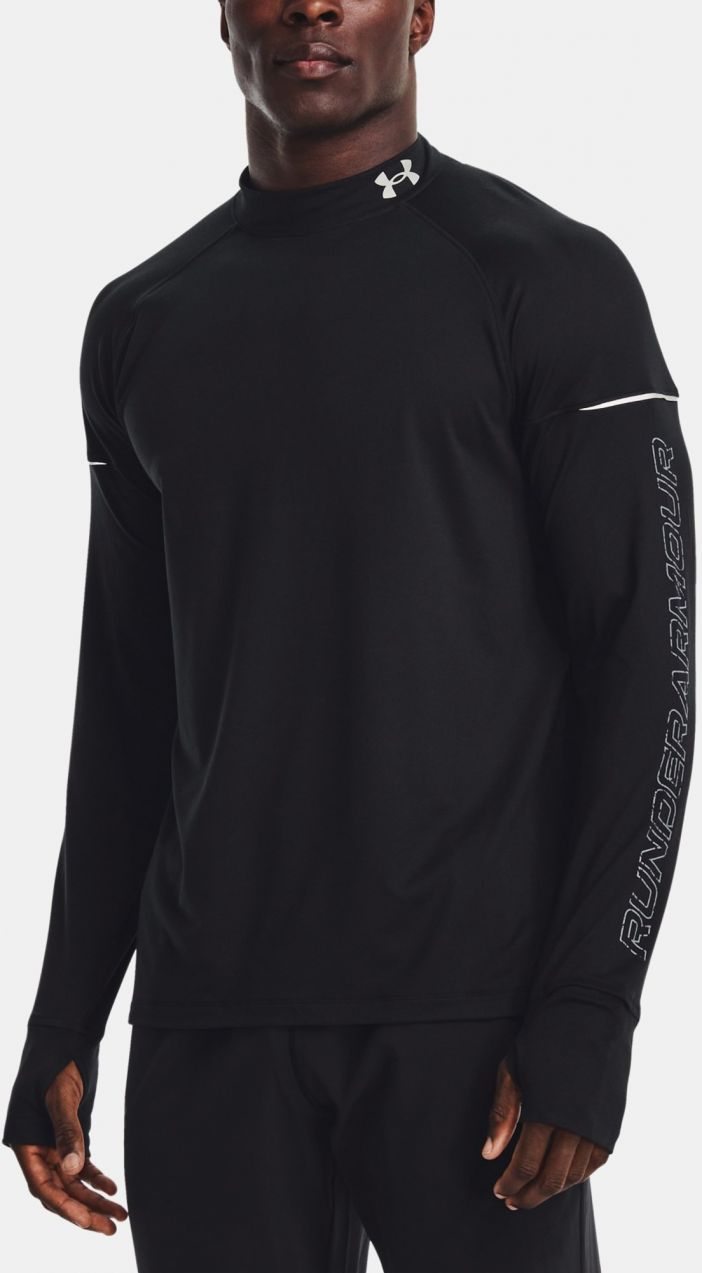 Čierne pánske športové tičko Under Armour UA OUTRUN THE COLD LS