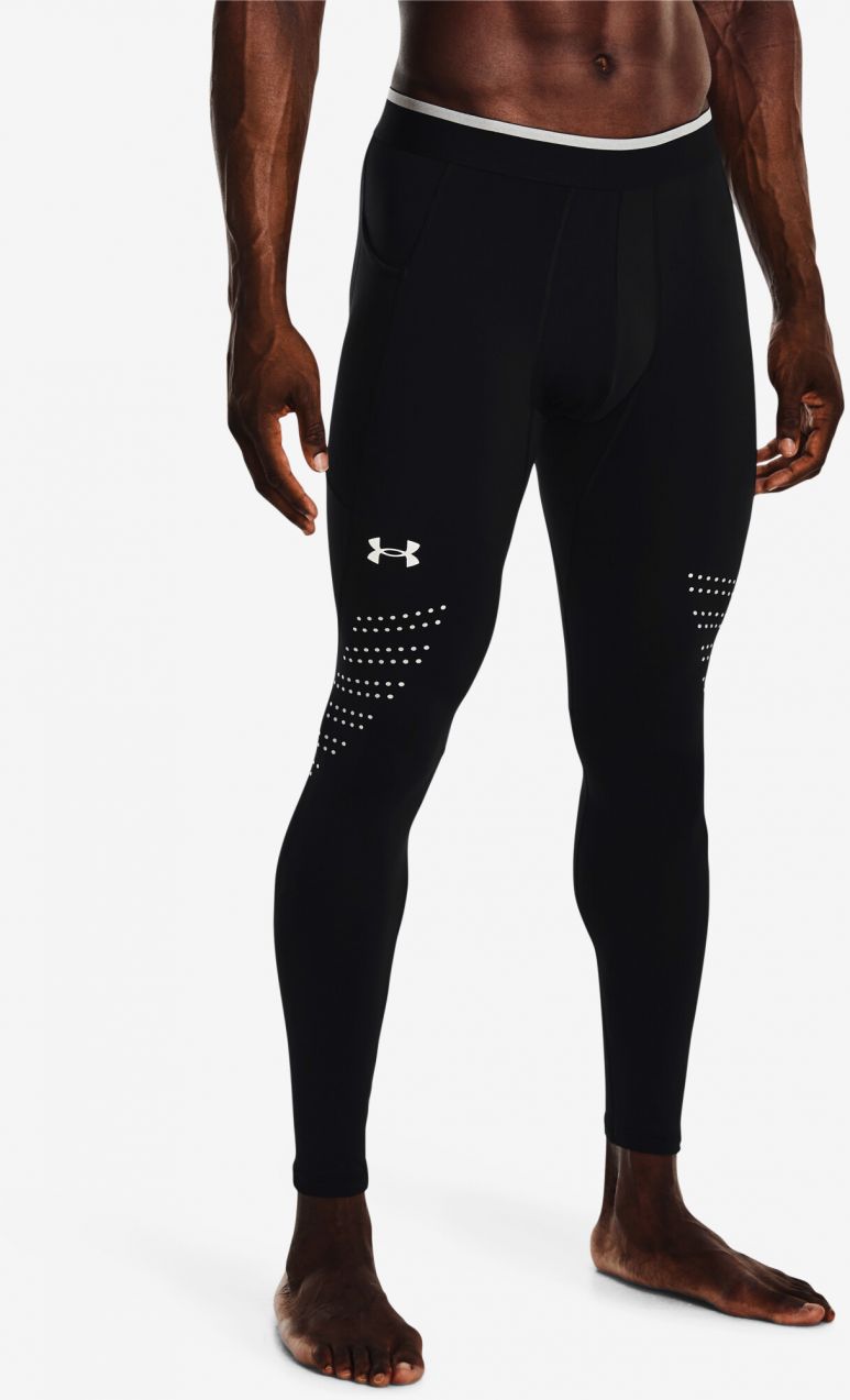 Čierne pánske kompresné legíny Under Armour UA CG Armour Novelty Legging