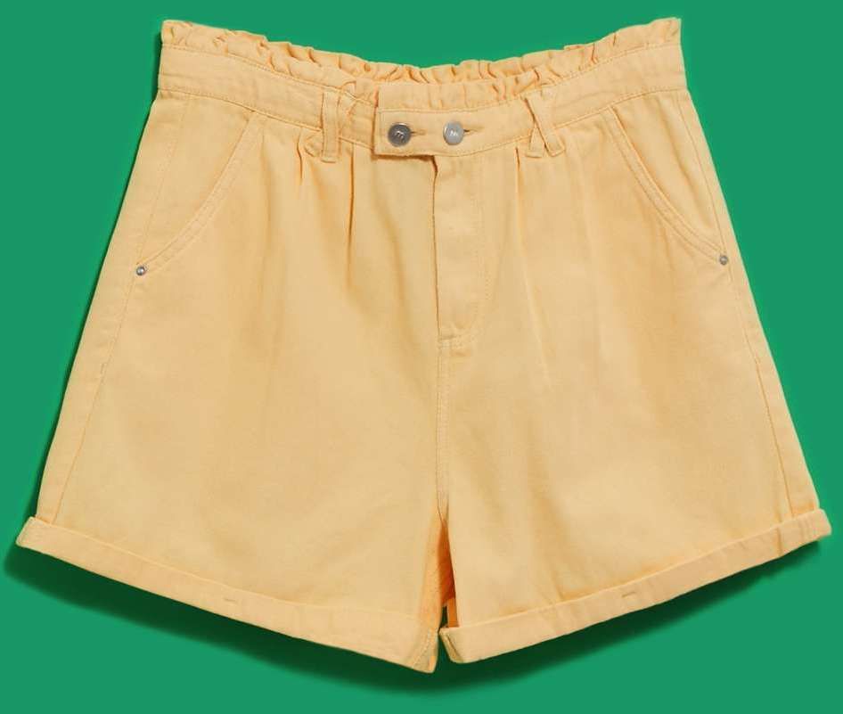 WOMEN'S SHORTS L-SH-4002 VANILLA