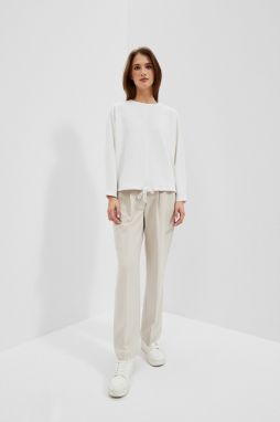 Sweatshirt with a tie at the waist