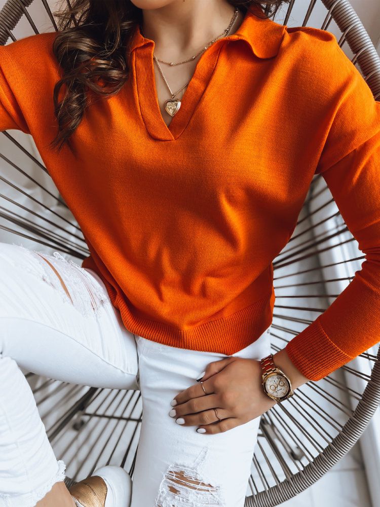 Women's sweater ORBILLA orange Dstreet