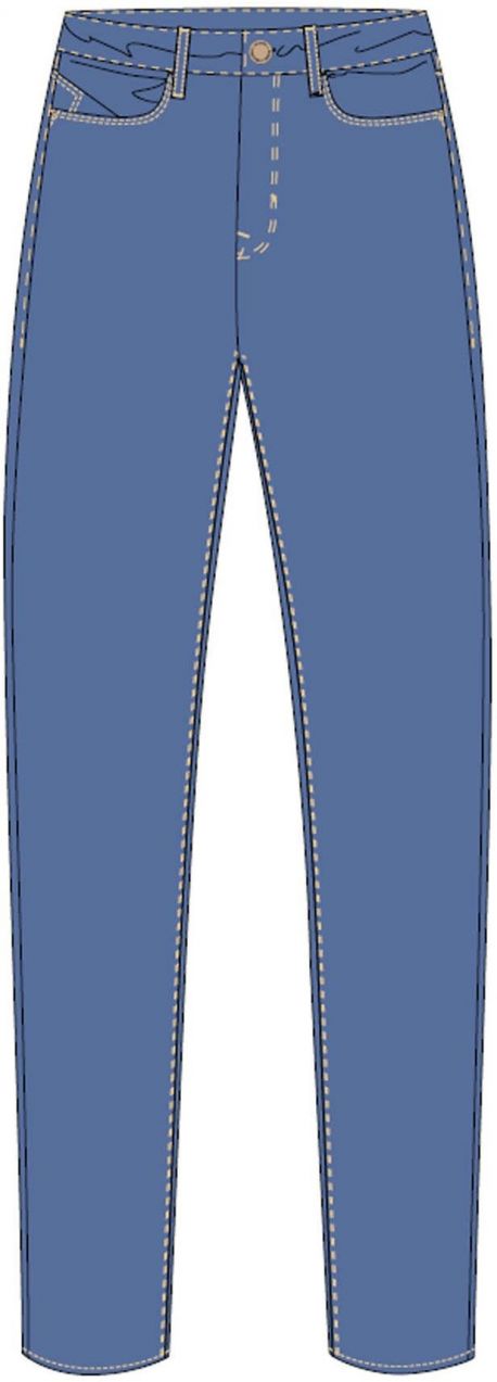 WOMEN'S JEANS L-JE-4002 D.Blue