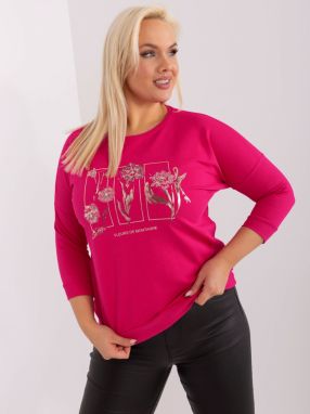 Plus size fuchsia blouse for everyday prints