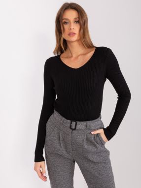 Classic black neckline sweater