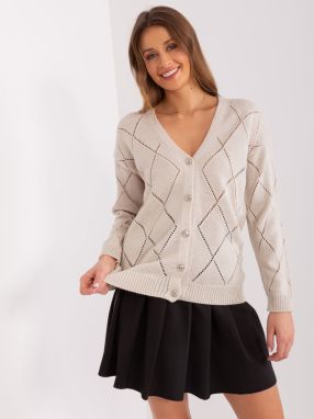 Beige oversize cardigan with buttons from RUE PARIS