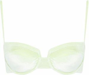 DEFACTO Zamilujte sa do pravidelne padnúceho zamatového bikini topu