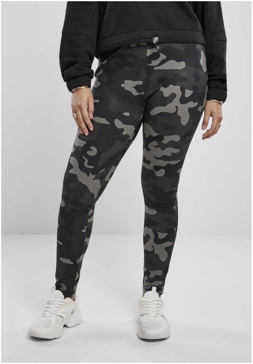Camo Tech Women's High Waist Leggings Dark Mask