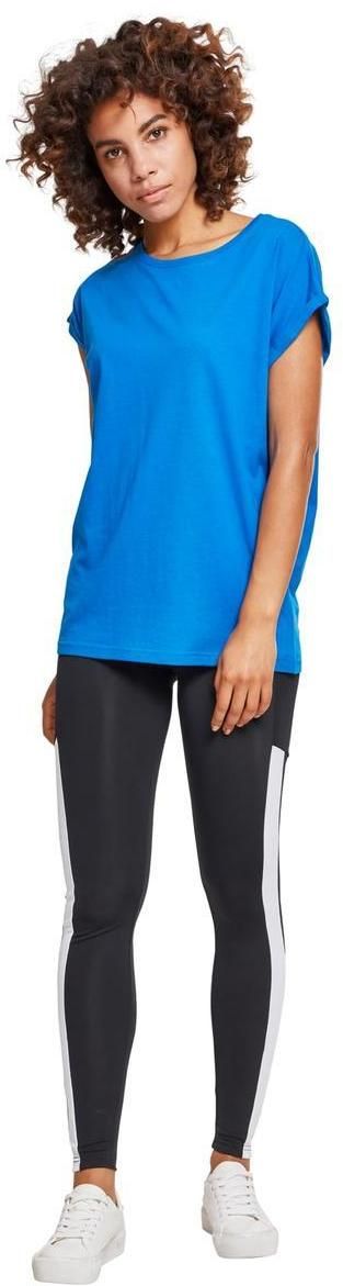 Women's T-shirt with extended shoulder light blue