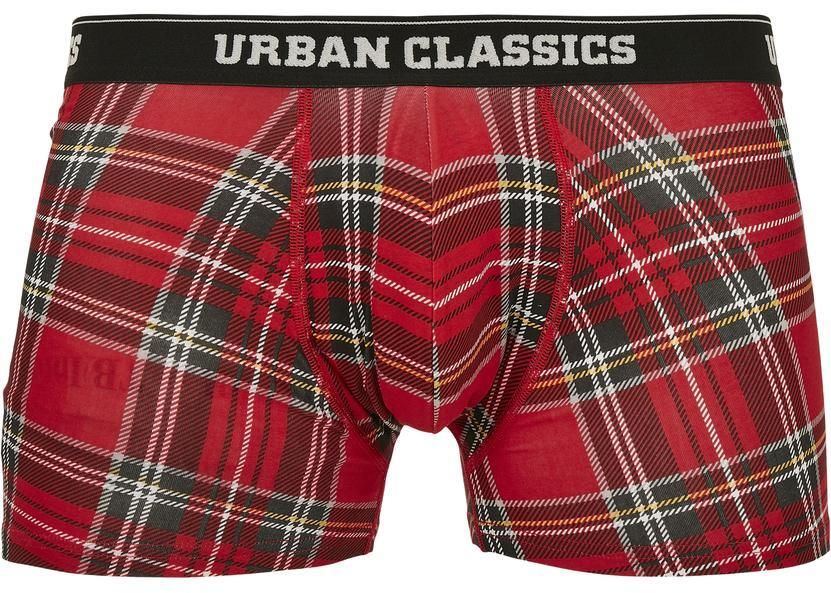 Boxer shorts 3-pack red plaid aop+moose aop+blk