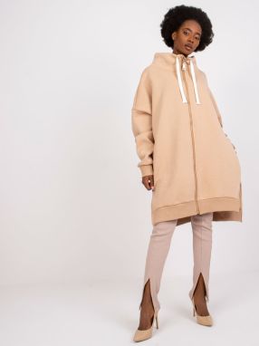 Morocco beige zippered sweatshirt