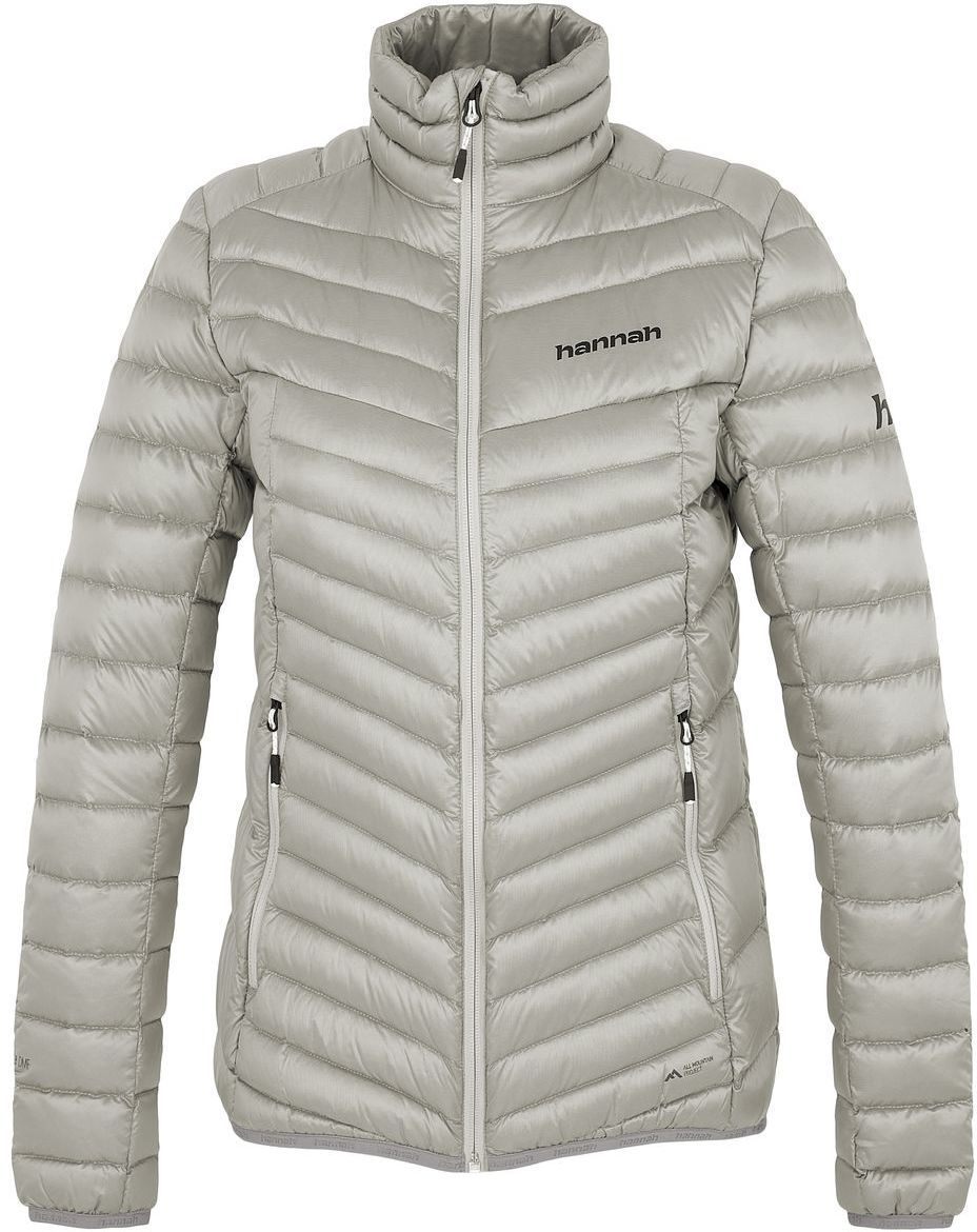 Women's light insulation down jacket Hannah AYLA light gray stripe