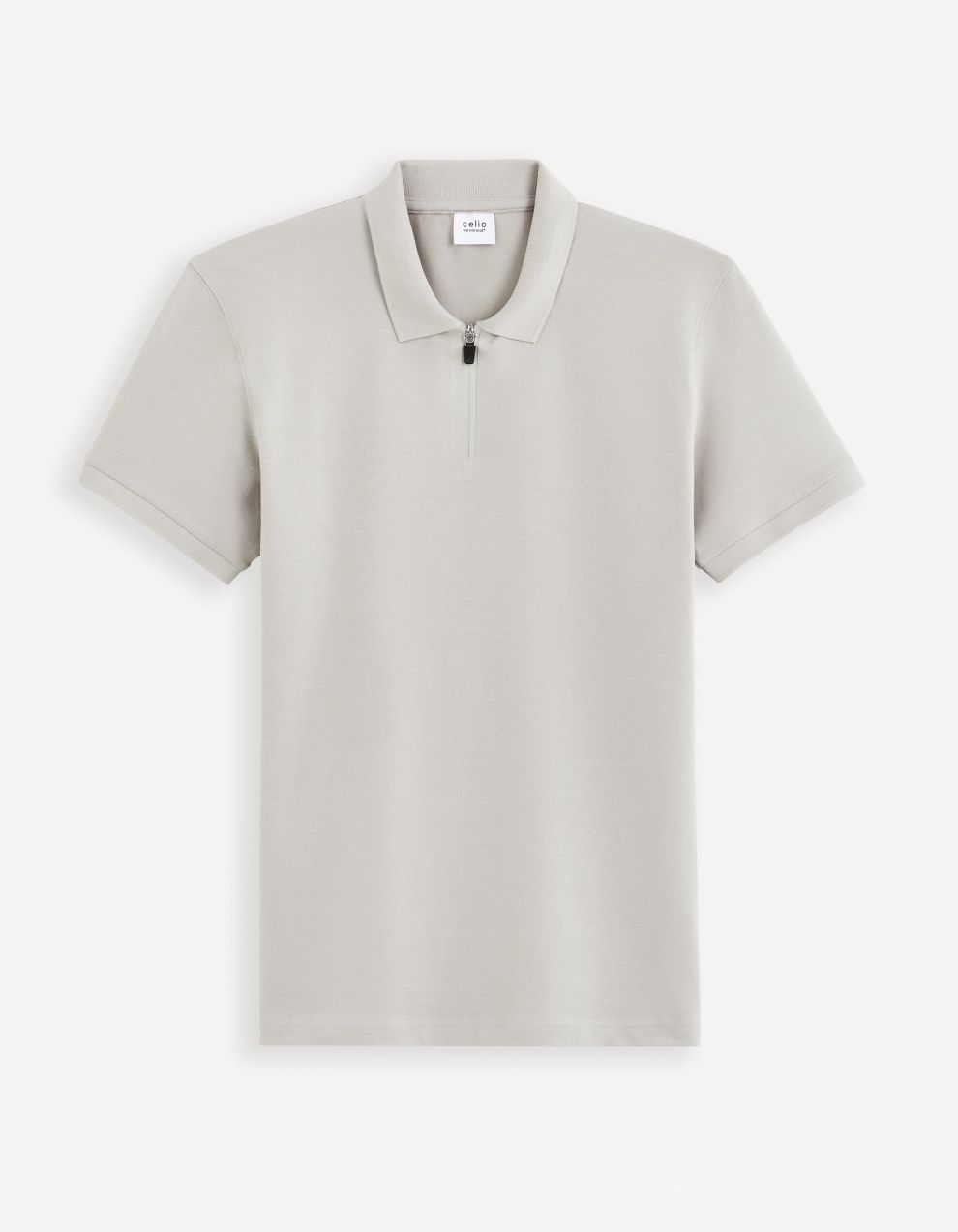 Svetlosivé pánske basic polo tričko Celio Gebenoit