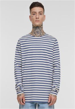 Men's T-shirt Regular Stripe LS - white/blue