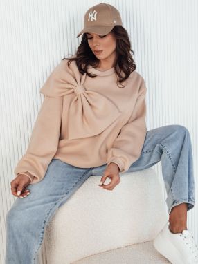Women's oversize sweatshirt BOWLOOP beige Dstreet