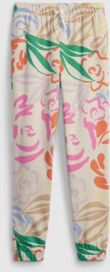 Farebné dievčenské tepláky GAP floral french terry