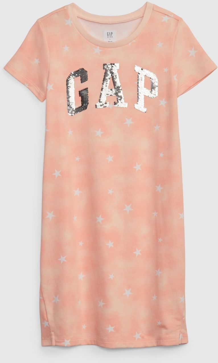 Ružové dievčenské šaty s logom GAP
