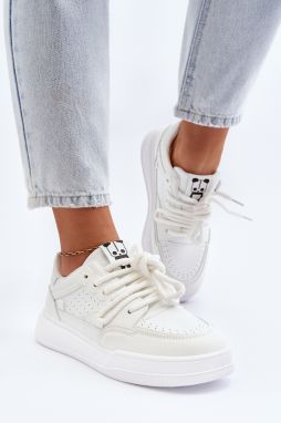 Women's eco leather sneakers white Avanalis
