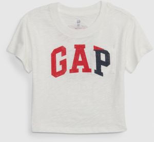 Biele dievčenské tričko s logom GAP