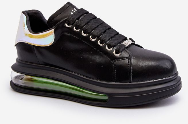Women's leather sneakers GOE Black