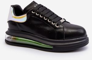 Women's leather sneakers GOE Black