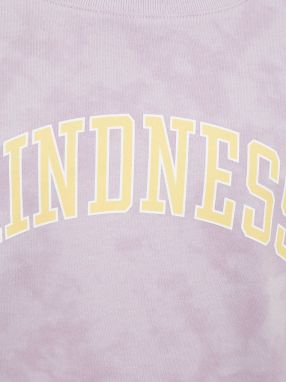 Svetlofialová dievčenská mikina s nápisom GAP Kindness