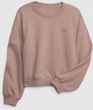 Růžová holčičí mikina logo oversized GAP