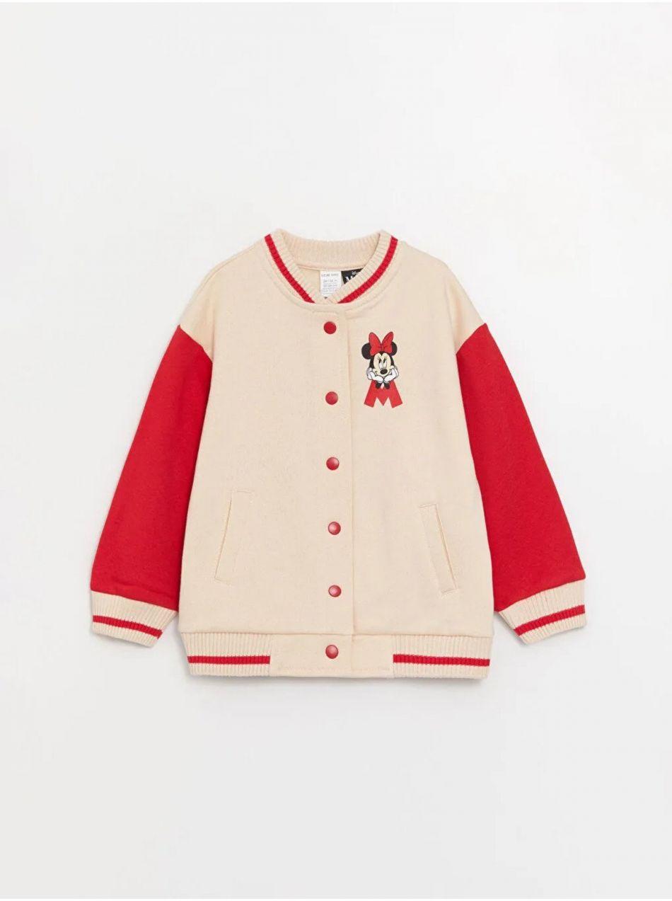 LC Waikiki LCW Baby College golier s dlhým rukávom a potlačou Minnie Mouse, bundička pre dievčatká