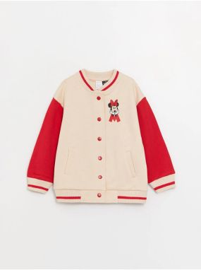 LC Waikiki LCW Baby College golier s dlhým rukávom a potlačou Minnie Mouse, bundička pre dievčatká