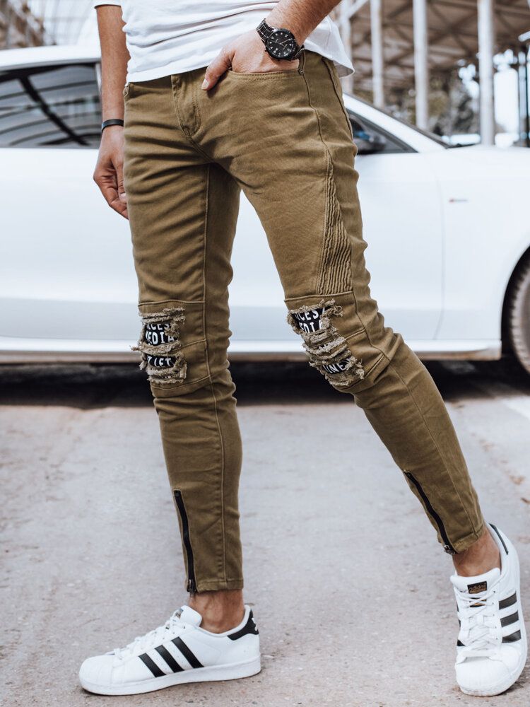 Men's Olive Denim Pants Dstreet
