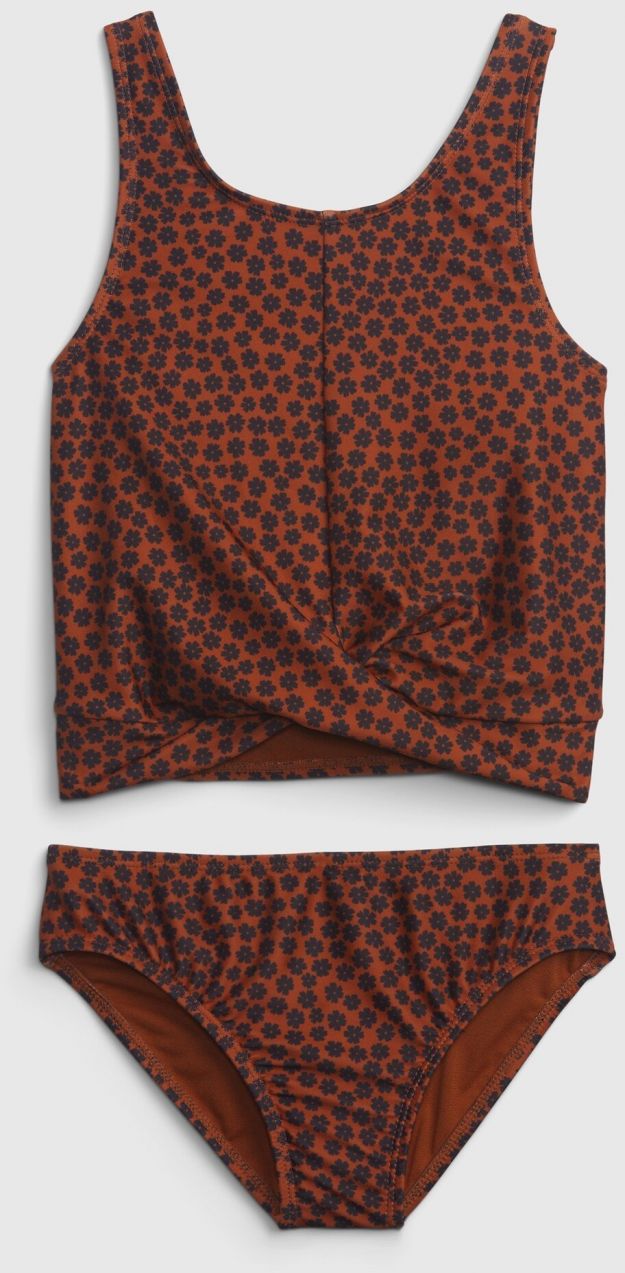 Hnedé dievčenské vzorované bikiny GAP