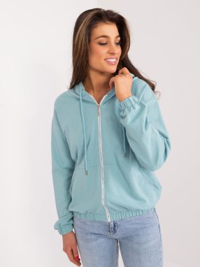 Women's pistachio sweatshirt with drawstrings
