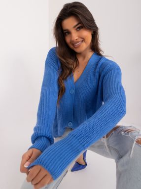 Blue cardigan with a neckline RUE PARIS