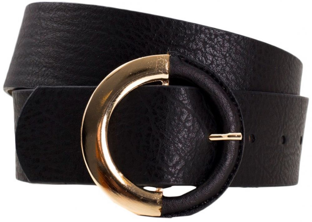 Black belt with round buckle OH BELLA