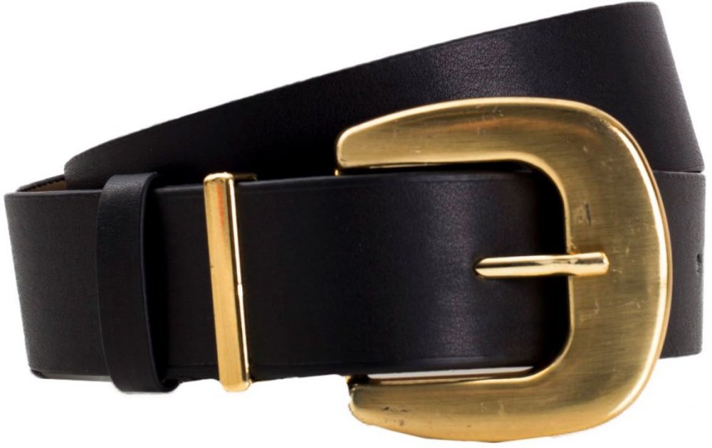 Black women's belt with buckle OCH BELLA