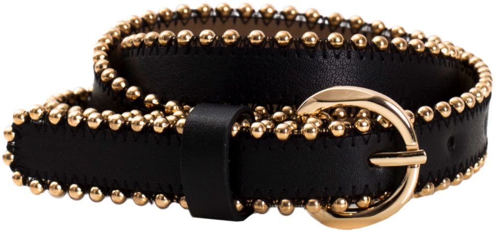 Black women's belt made of eco-leather OCH BELLA