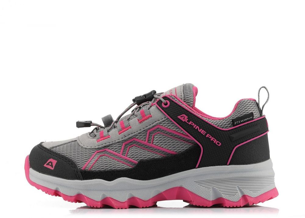 Šedé detské outdoorové topánky s membránou PTX ALPINE PRO Renso