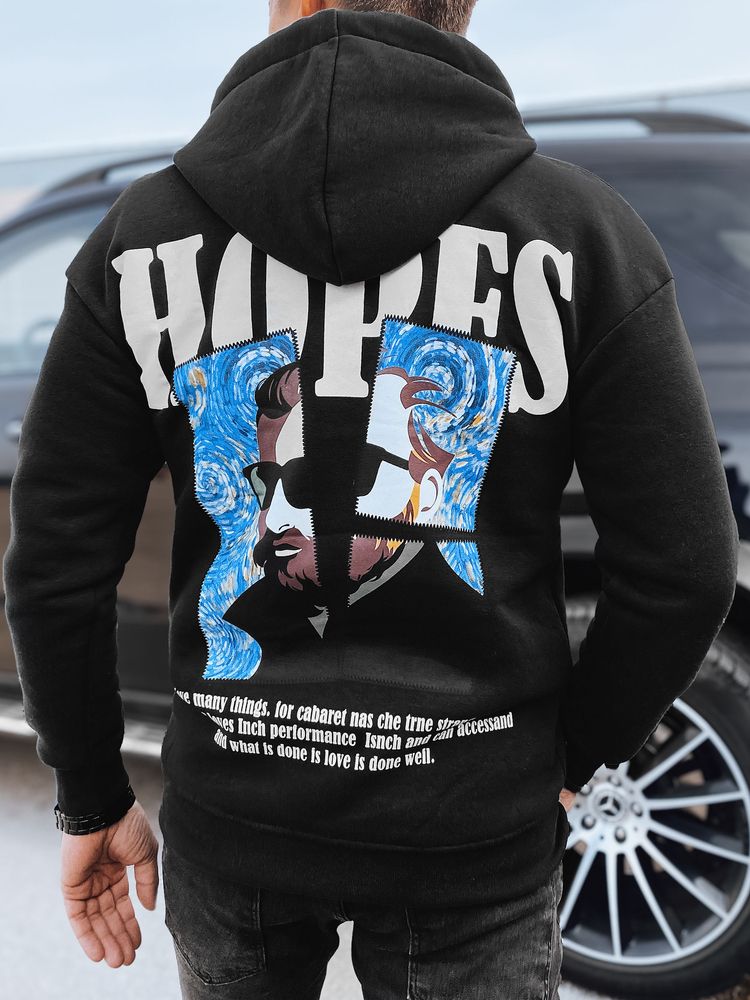 Men's black sweatshirt with Dstreet print