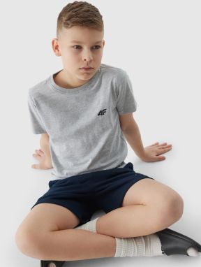 Boys' Plain T-Shirt 4F - Grey