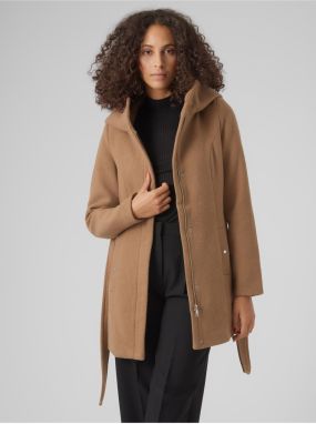 Hnedý dámsky kabát VERO MODA Classliva