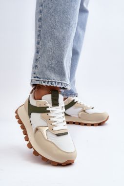 Women's Sneakers Sports Shoes Beige-Green Ralita