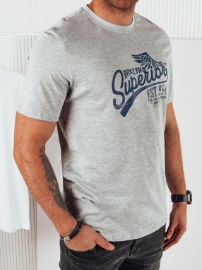 Grey men's T-shirt with Dstreet print