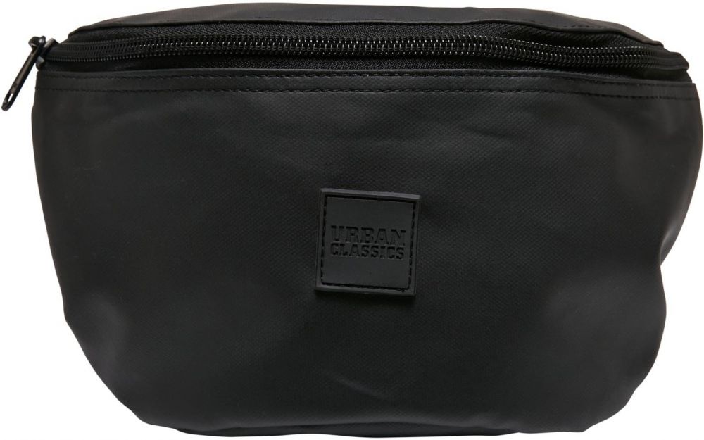 Coated basic waist bag black